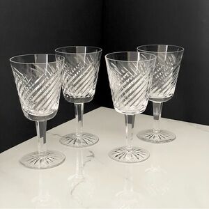 SET of 4 Michele Goblets by Waterford Crystal